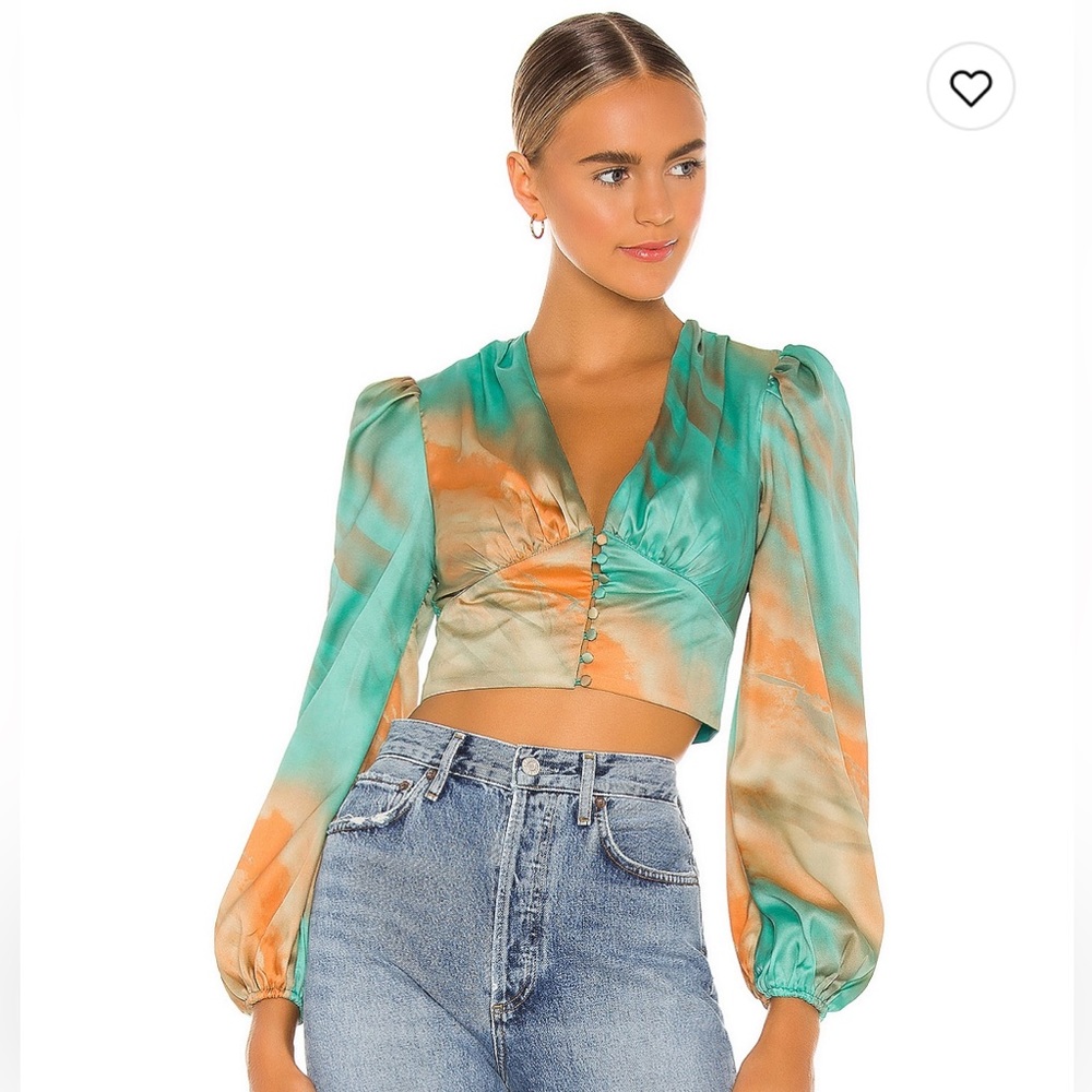 Superdown Eleen Blouson Top Size Medium
